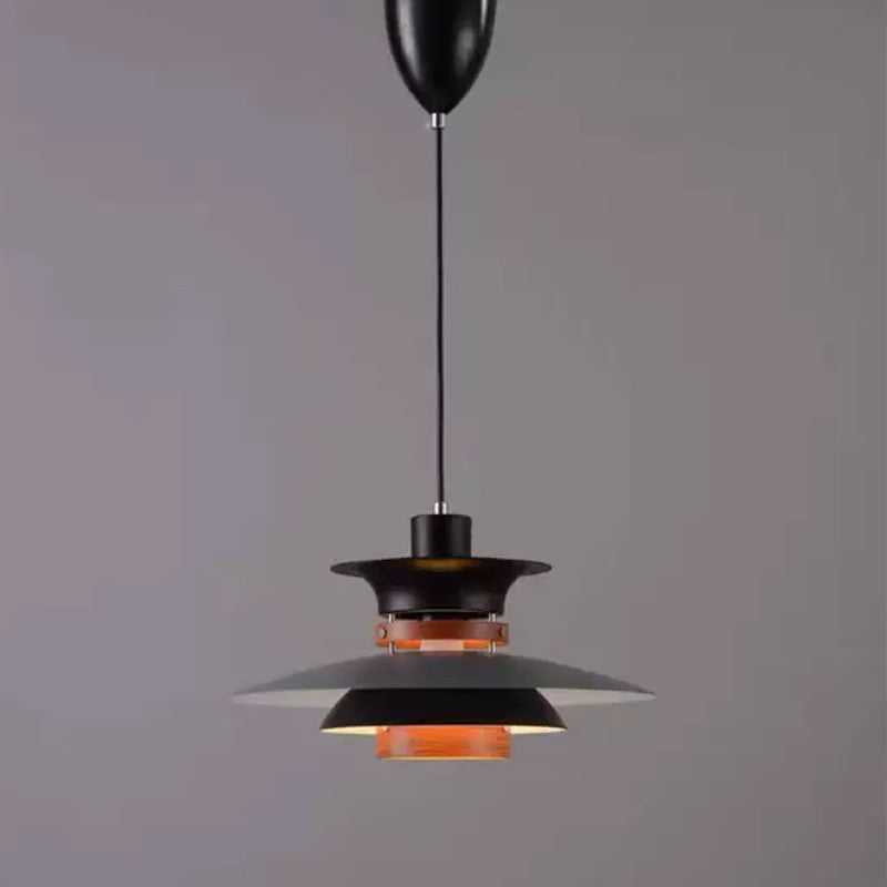 Simplicity Nordic Style Hanging Pendant Lamp, 2-Tier Zinc Single Pendant Lights for Living Room