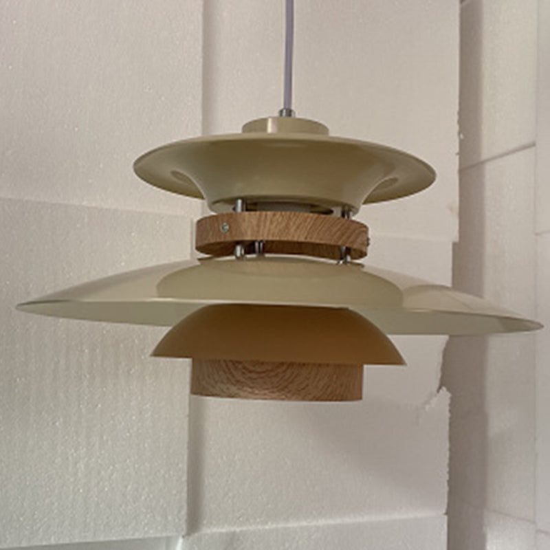 Simplicity Nordic Style Hanging Pendant Lamp, 2-Tier Zinc Single Pendant Lights for Living Room