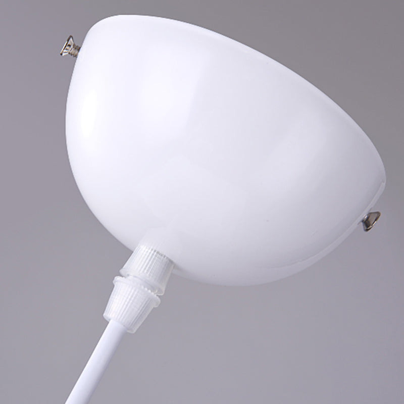 Romantic Heart Shaped Hanging Light, Feather Shade Single-Bulb Pendant Lighting in White for Bedroom