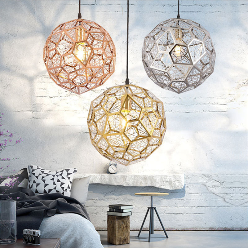 1-Light Metal Suspended Lighting Fixture Contemporary Pendant Light Kit for Dining Room