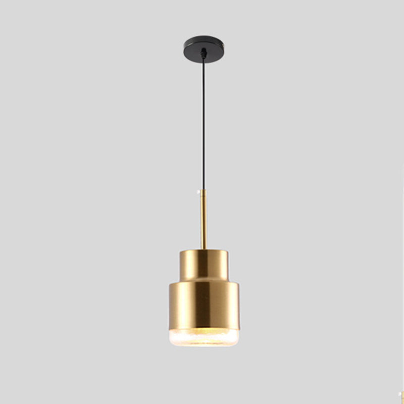 Contemporary Metal Pendant Light Fixture 1-Light Hanging Ceiling Light
