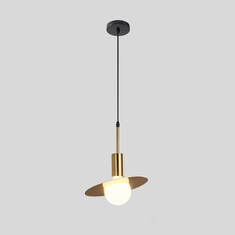 Contemporary Metal Pendant Light Fixture 1-Light Hanging Ceiling Light