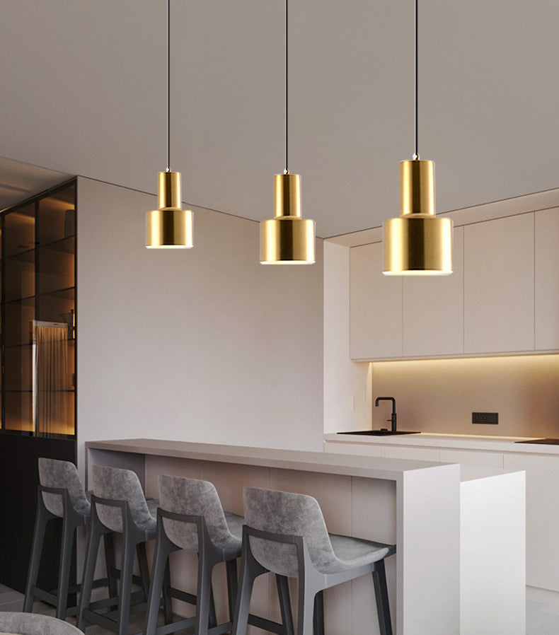 Contemporary Metal Pendant Light Fixture 1-Light Hanging Ceiling Light