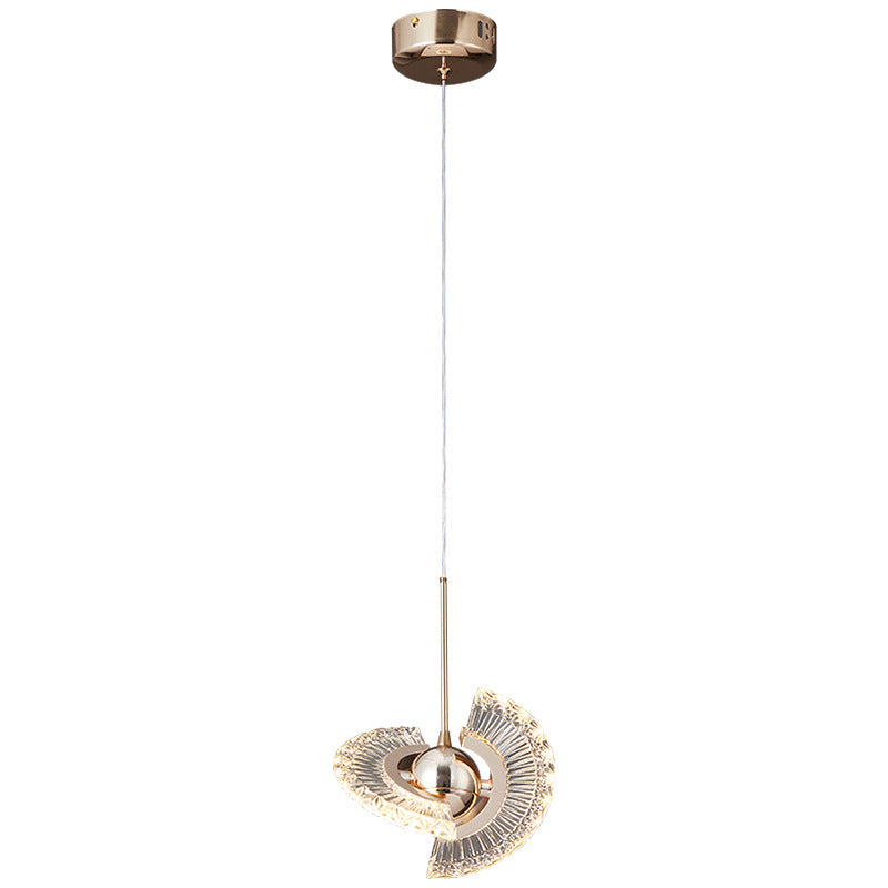 1-Light Acrylic Suspended Lighting Fixture Modern Pendant Light Kit for Dining Room