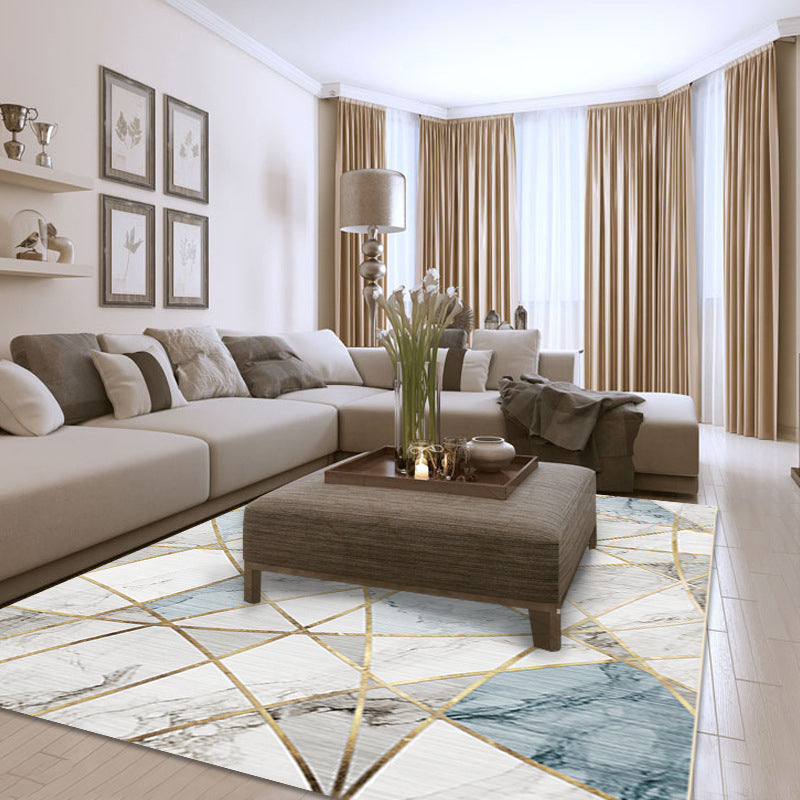 Simplicity Home Decoration Rug Graphic Pattern Area Carpet Polyester Non-Slip Backing Indoor Rug