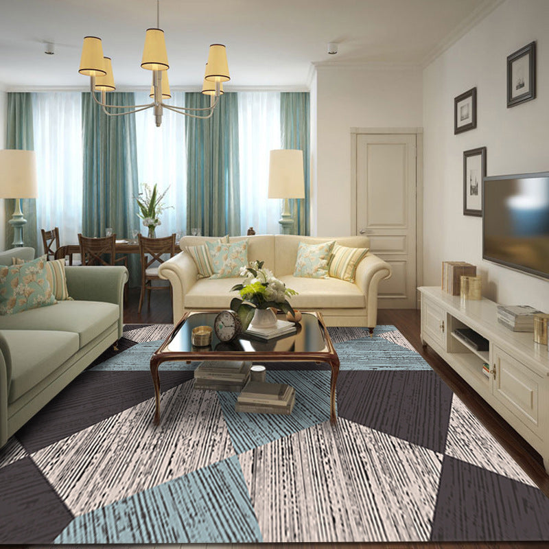 Simplicity Home Decoration Rug Graphic Pattern Area Carpet Polyester Non-Slip Backing Indoor Rug