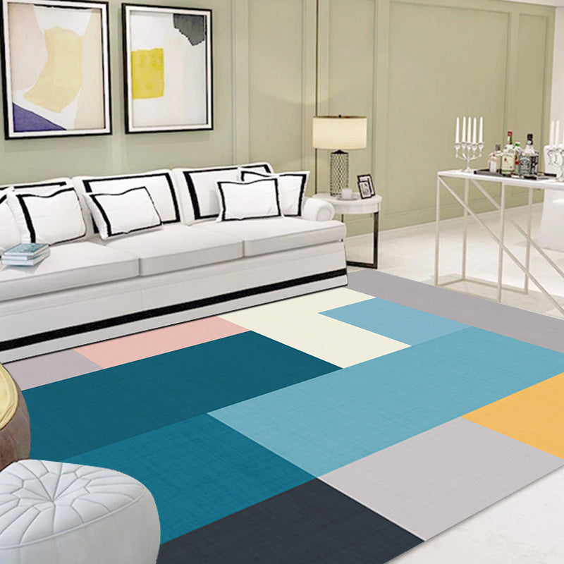 Simplicity Home Decoration Rug Graphic Pattern Area Carpet Polyester Non-Slip Backing Indoor Rug