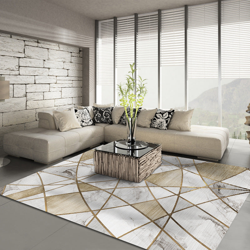 Simplicity Home Decoration Rug Graphic Pattern Area Carpet Polyester Non-Slip Backing Indoor Rug