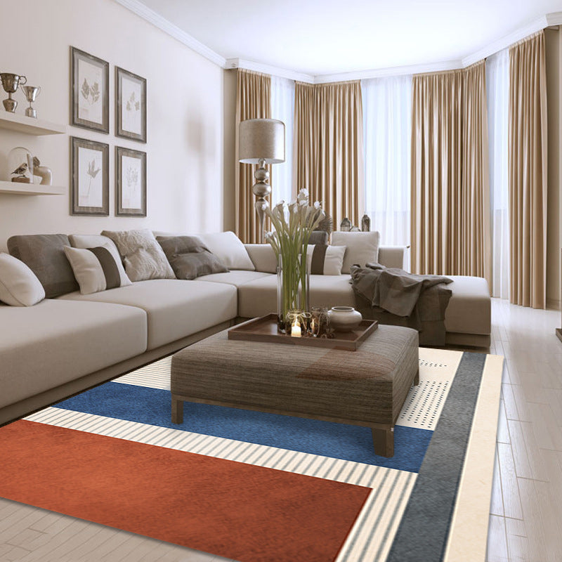 Modern Geometric Pattern Carpet Polyester Area Rug Stain Resistant Indoor Carpet for Home Decoration