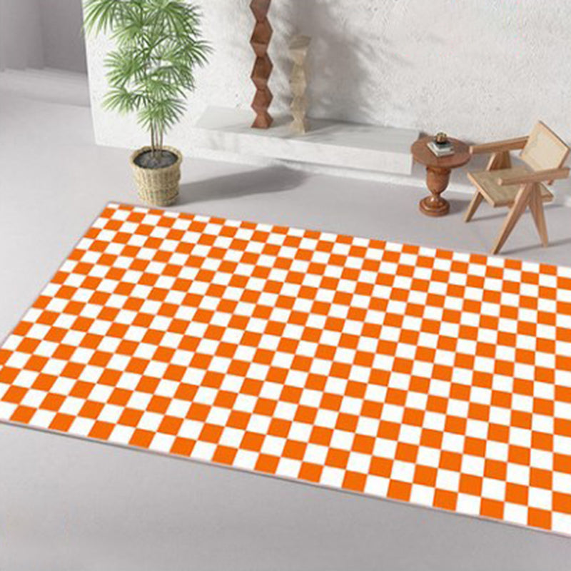 Modern Home Decoration Carpet Checkered Pattern Area Rug Polyester Stain Resistant Indoor Carpet