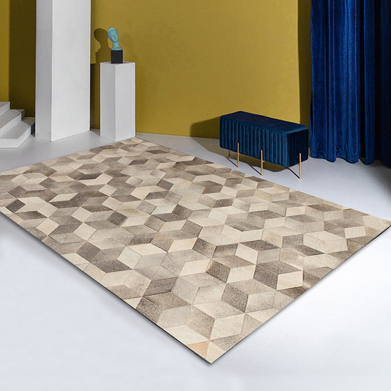 Minimalist Graphic Pattern Carpet Polyester Area Rug Stain Resistant Indoor Carpet for Living Room