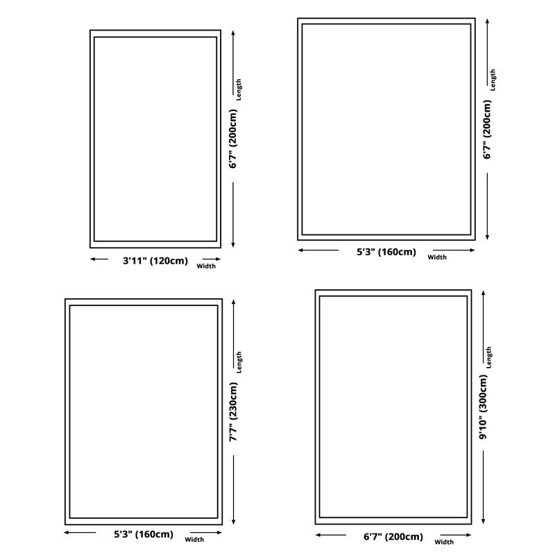 Minimalist Graphic Pattern Carpet Polyester Area Rug Stain Resistant Indoor Carpet for Living Room