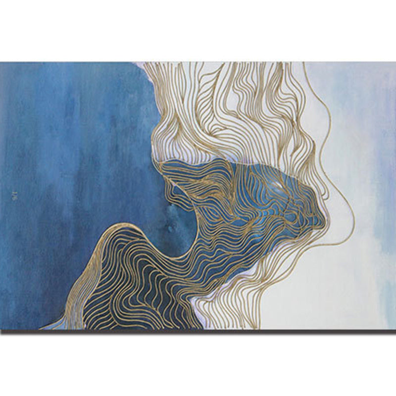 Contemporary Abstract Pattern Carpet Polyester Indoor Rug Anti-Slip Area Rug for Living Room