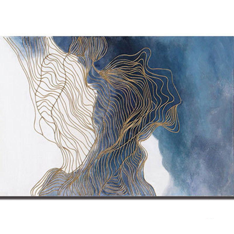 Contemporary Abstract Pattern Carpet Polyester Indoor Rug Anti-Slip Area Rug for Living Room