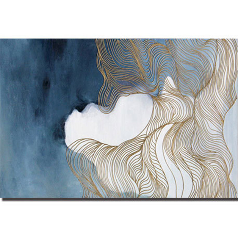 Contemporary Abstract Pattern Carpet Polyester Indoor Rug Anti-Slip Area Rug for Living Room