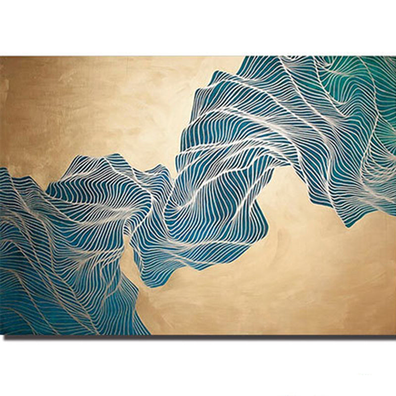 Contemporary Abstract Pattern Carpet Polyester Indoor Rug Anti-Slip Area Rug for Living Room