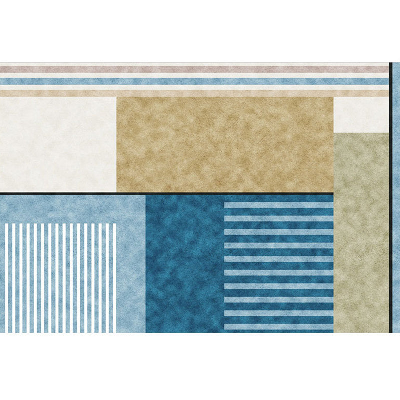 Modern Grey Area Carpet Geometric Pattern Polyester Rug Anti-Slip Washable Rug for Home Decor