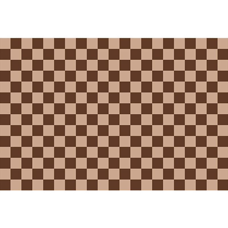 Minimalist Checkered Print Rug Polyester Area Carpet Stain Resistant Carpet for Home Decoration
