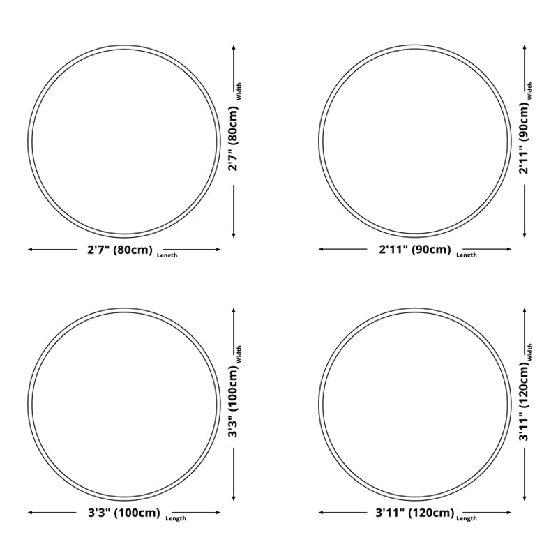 Round Floral Print Carpet Polyester Classical Rug Non-Slip Backing Area Carpet for Living Room