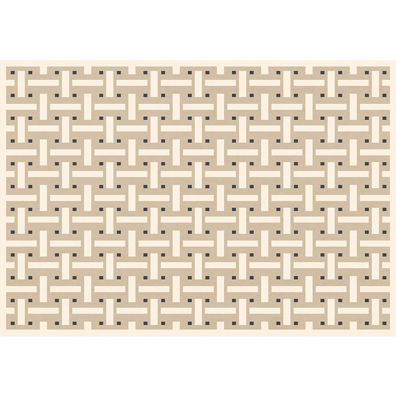 Modern Home Decoration Carpet Checkered Pattern Area Rug Polyester Non-Slip Backing Indoor Carpet
