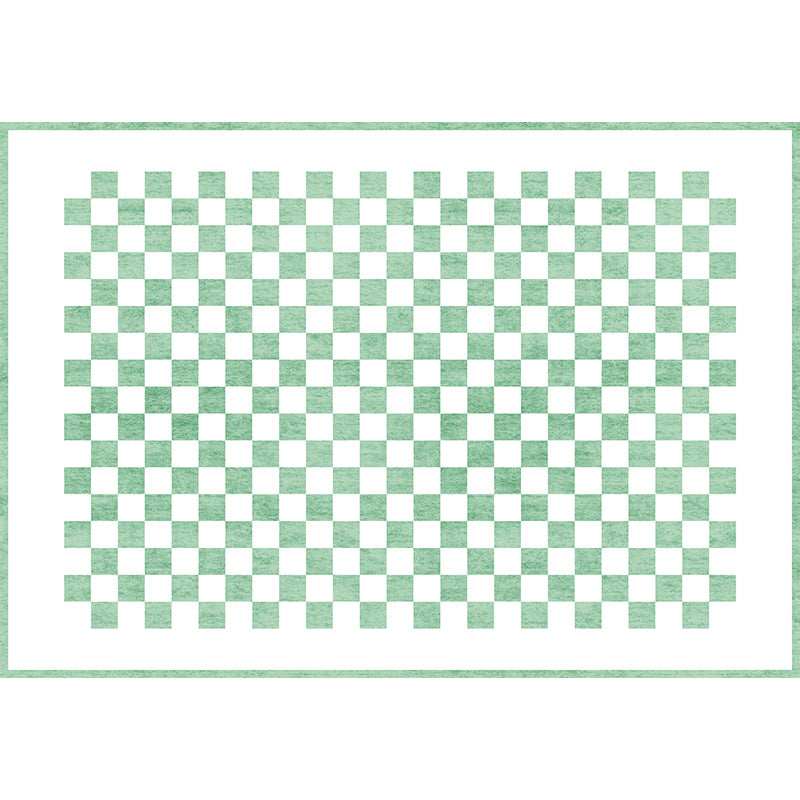 Modern Home Decoration Carpet Checkered Pattern Area Rug Polyester Non-Slip Backing Indoor Carpet