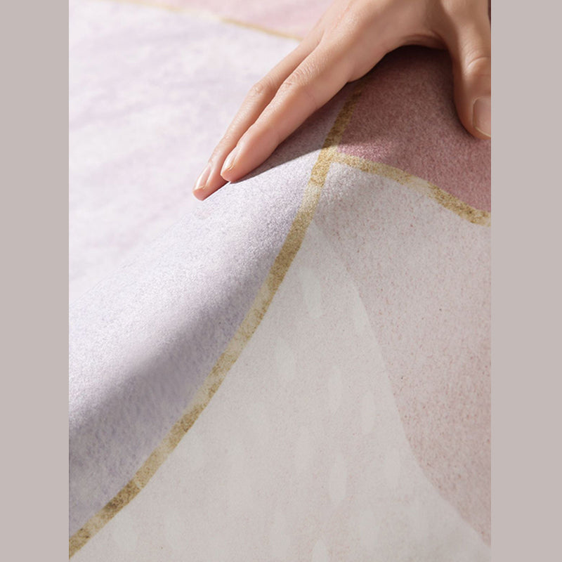 Modern Home Decoration Carpet Checkered Pattern Area Rug Polyester Non-Slip Backing Indoor Carpet