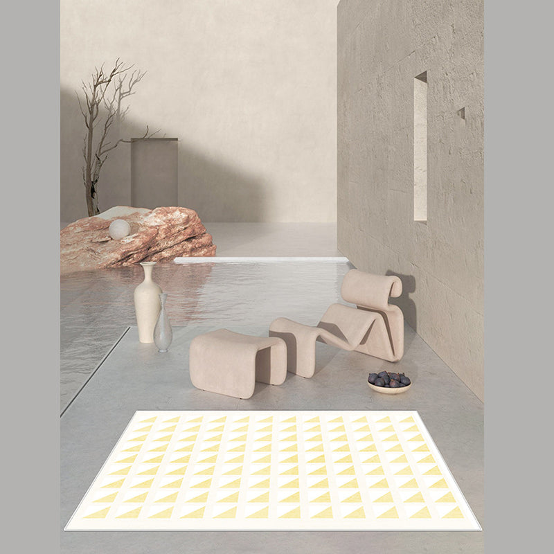 Modern Home Decoration Carpet Checkered Pattern Area Rug Polyester Non-Slip Backing Indoor Carpet