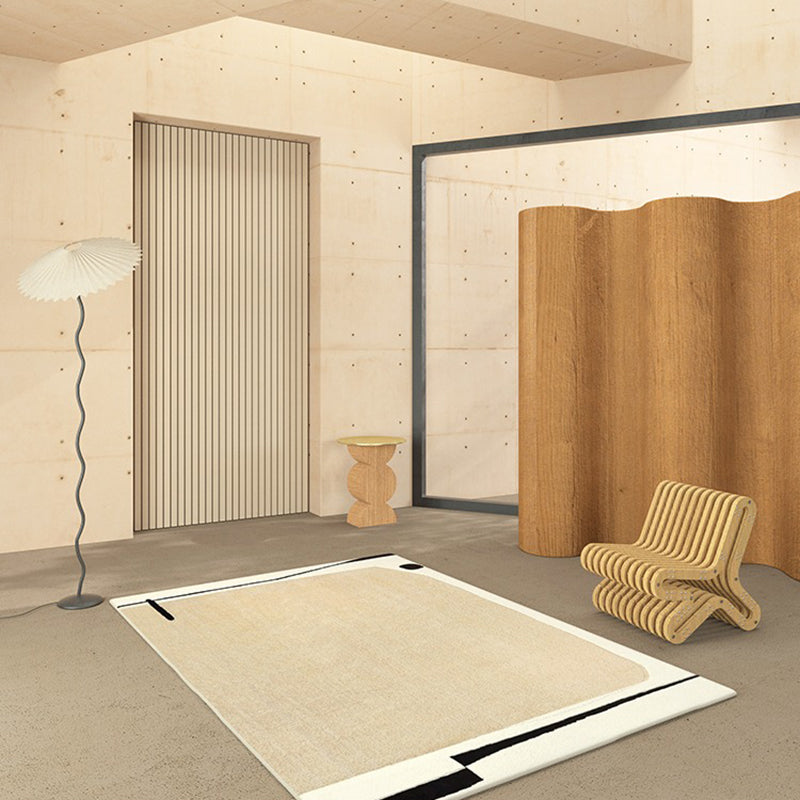 Tapis moderne abricot, bloc de couleurs, en Polyester, antidérapant, pour la décoration de la maison