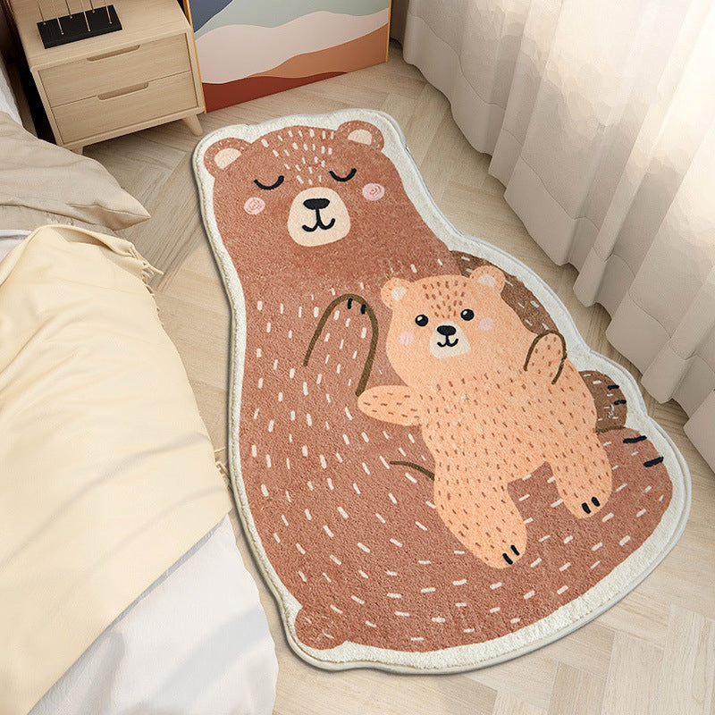 Moquette moquette funky ad animale funky tappeto lavabile area comodino moquette con supporto non slip