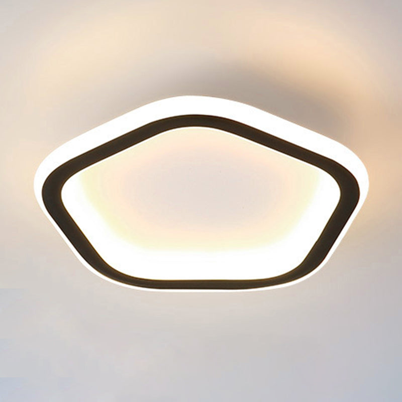 Geometric LED Ceiling Fixture Simple Concise Metal Flush Mount Lighting for Corridor Porch