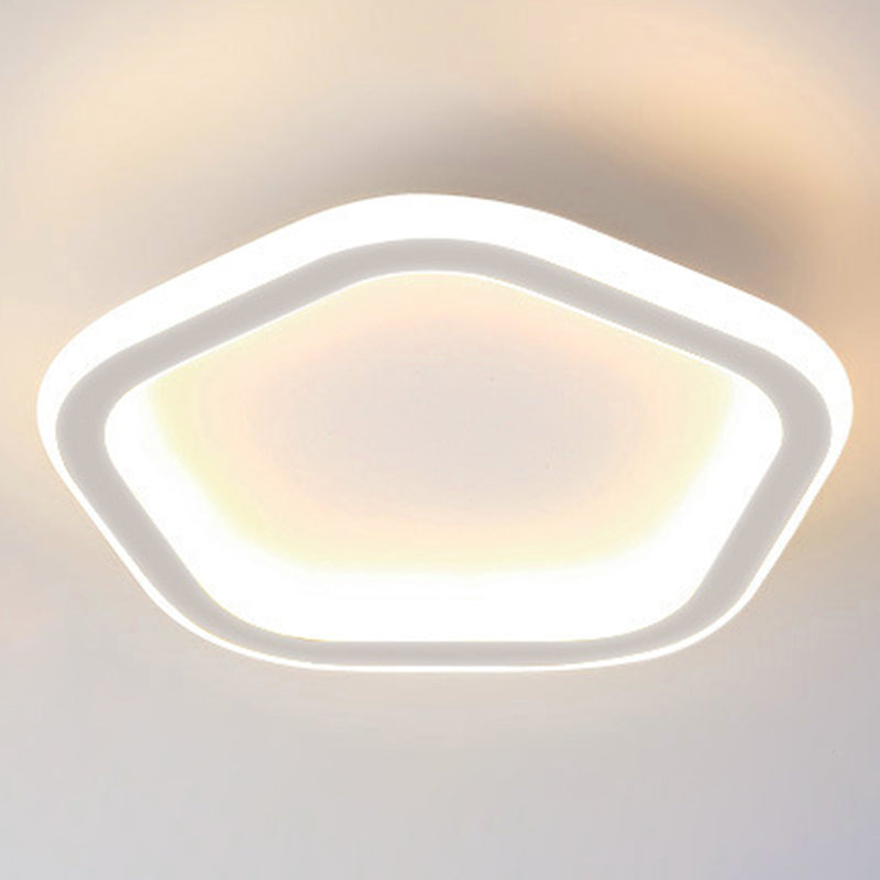 Geometric LED Ceiling Fixture Simple Concise Metal Flush Mount Lighting for Corridor Porch