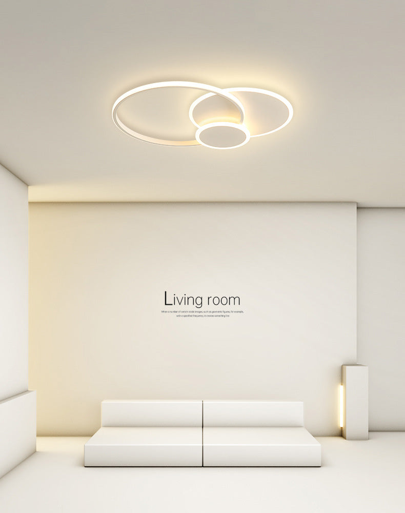 Sitting Room 3-Tier Metal Frame Flush Mount Lighting Modern Ceiling Fixture