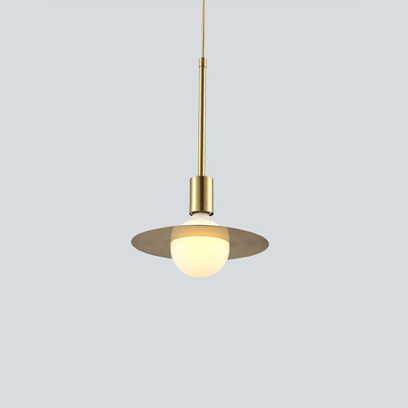 Metal Planet Pendant Light Kit Minimalist Style Pendant Lighting Fixture in Coppery