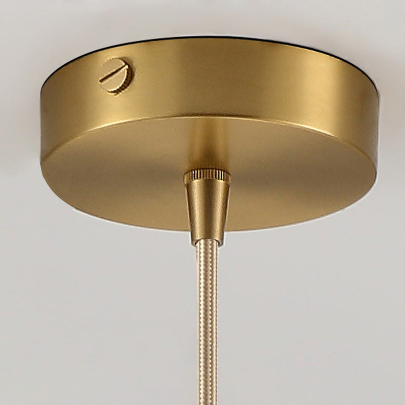 Metal Planet Pendant Light Kit Minimalist Style Pendant Lighting Fixture in Coppery