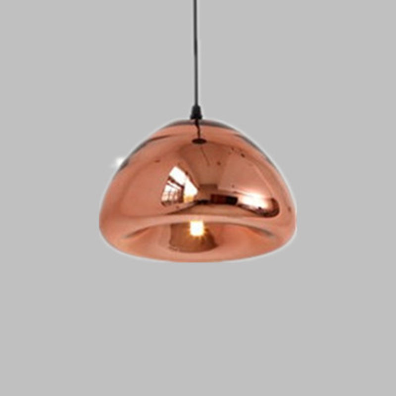 Mirrored Hanging Ceiling Light Contemporary Style Metal Pendant Lighting Fixture