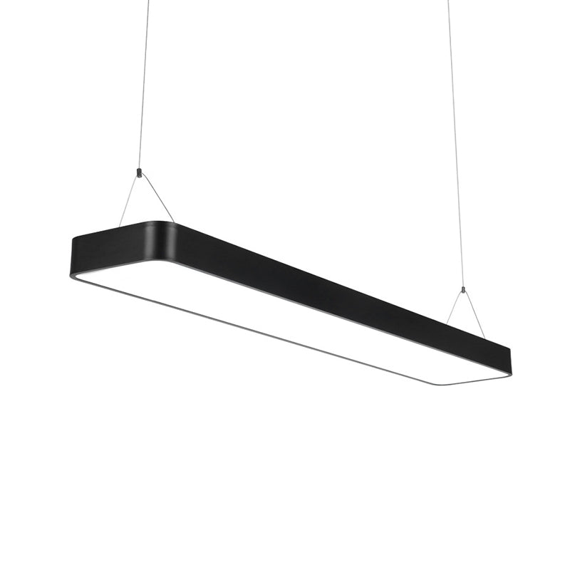 Contemporary Simple Style Hanging Lamp Rectangle Shaped LED Pendant Lights for Office