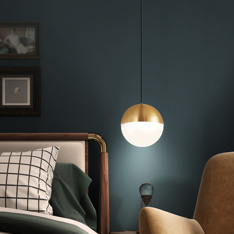 Global Metal Hanging Ceiling Light Minimalist Style Coppery Pendant Ceiling Light