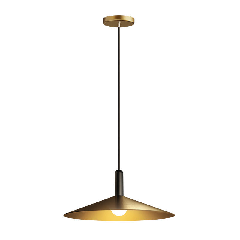Flared Dinning Room Hanging Ceiling Light Metal Nordic Down Lighting Pendant in Coppery