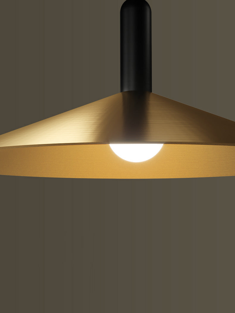 Flared Dinning Room Hanging Ceiling Light Metal Nordic Down Lighting Pendant in Coppery