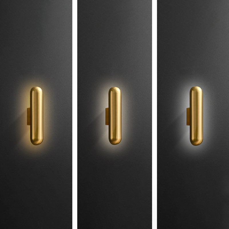 Capsula wall light sconce in stile contemporaneo a led lampada montata a parete in metallo
