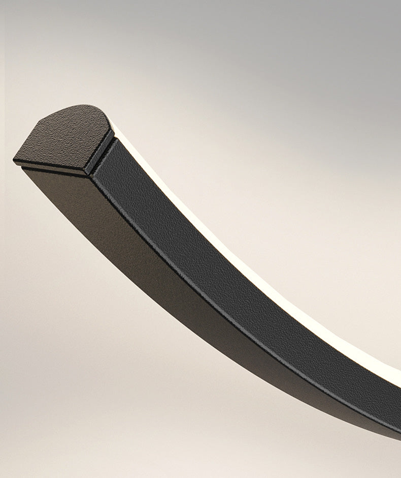 Modern LED Wall Mount Lighting Black Wave Wall Lighting Fixture with Metal Shade