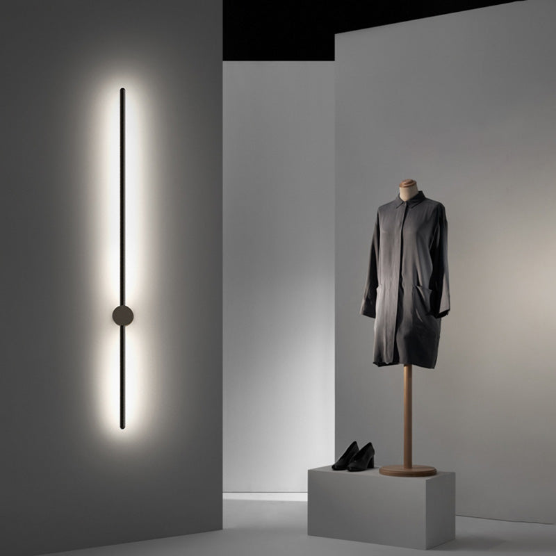 Soggiorno LED SCONCE LUMINA ALLA LAMA NORME NORME NORME MONTO MONTO CON OMBIO DI METALE LINEA
