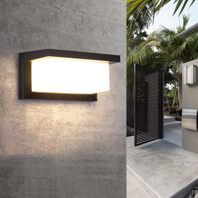 Modern Rectangle Wall Lighting 1 Light Wall Sconce Light with Acrylic Shade