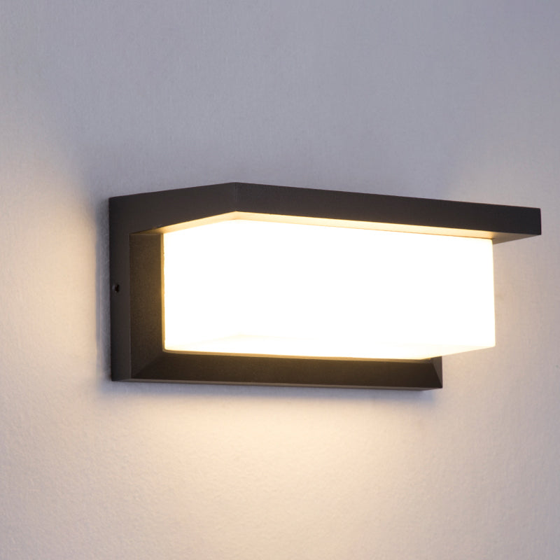 Modern Rectangle Wall Lighting 1 Light Wall Sconce Light with Acrylic Shade