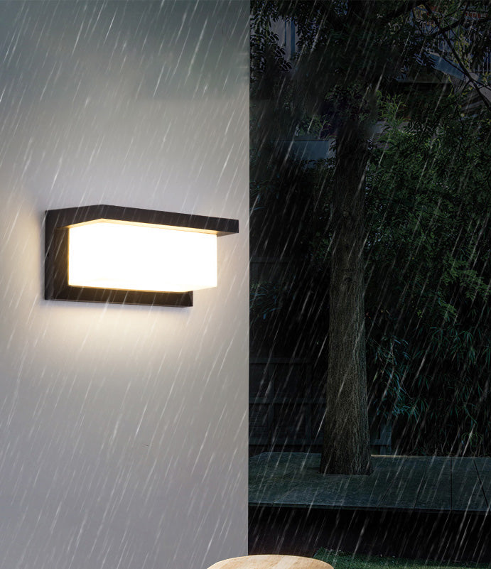 Iluminación de pared rectangular moderna 1 luz de pared de pared de luz con sombra acrílica