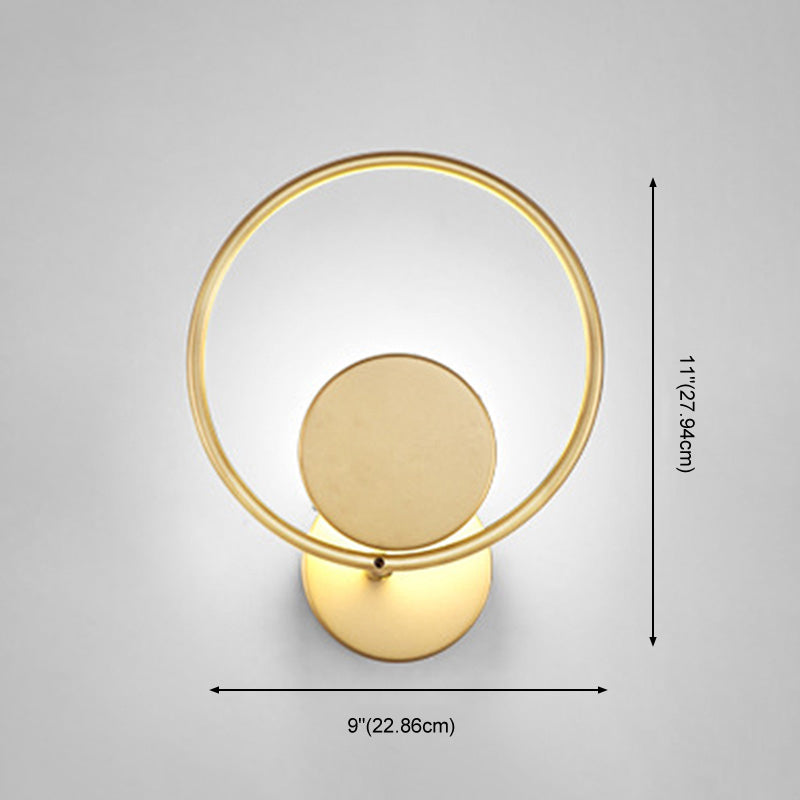 Circle Wall Mounted Lamp Postmodern Simplicity Metal Wall Mount Lamp for Living Room