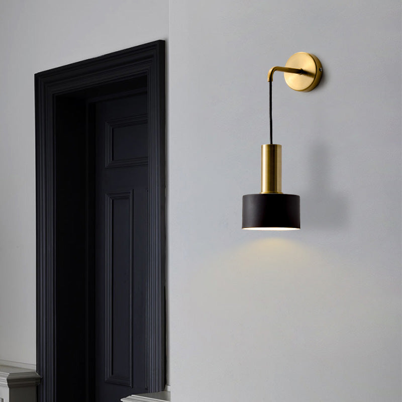 Drum Wall Mounted Lamp Postmodern Simplicity Metal Wall Mount Lamp for Living Room