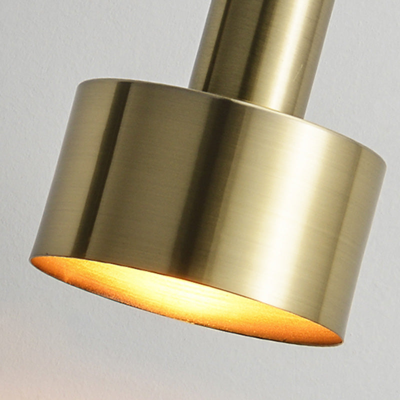 Lámpara montada en la pared de tambor lámpara de montaje de pared de metal posmoderna para sala de estar