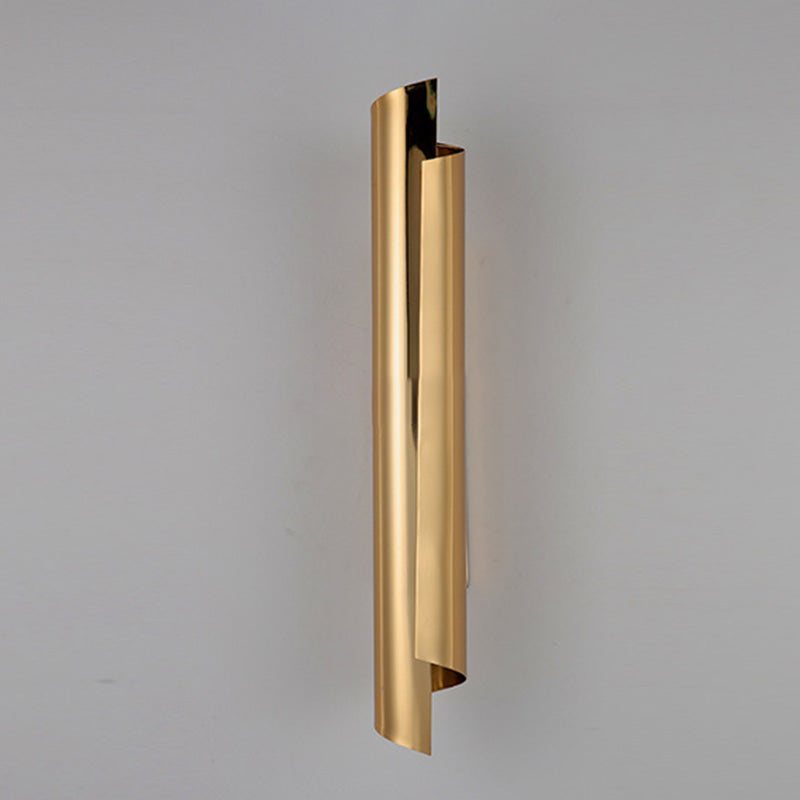 Lámpara de pared curva de pared Simplicidad posmoderna Lámpara de montaje de pared de acero inoxidable para sala de estar