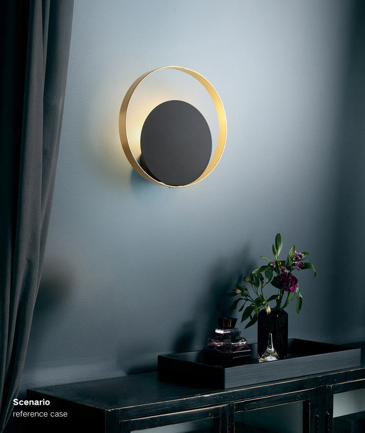 Circle Wall Mounted Lamp Postmodern Simplicity Metal Wall Mount Lamp for Living Room